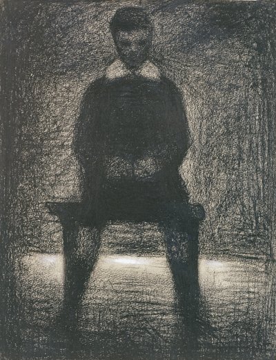 Maurice Appert sitzt, ca. 1886-88 von Georges Seurat
